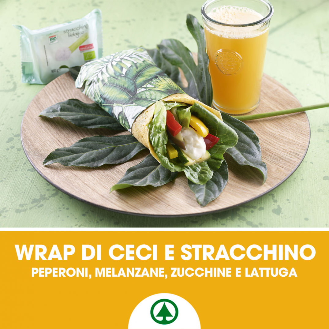 Ricetta WRAP DI CECI CON STRACCHINO, PEPERONI, MELANZANE, ZUCCHINE E LATTUGA